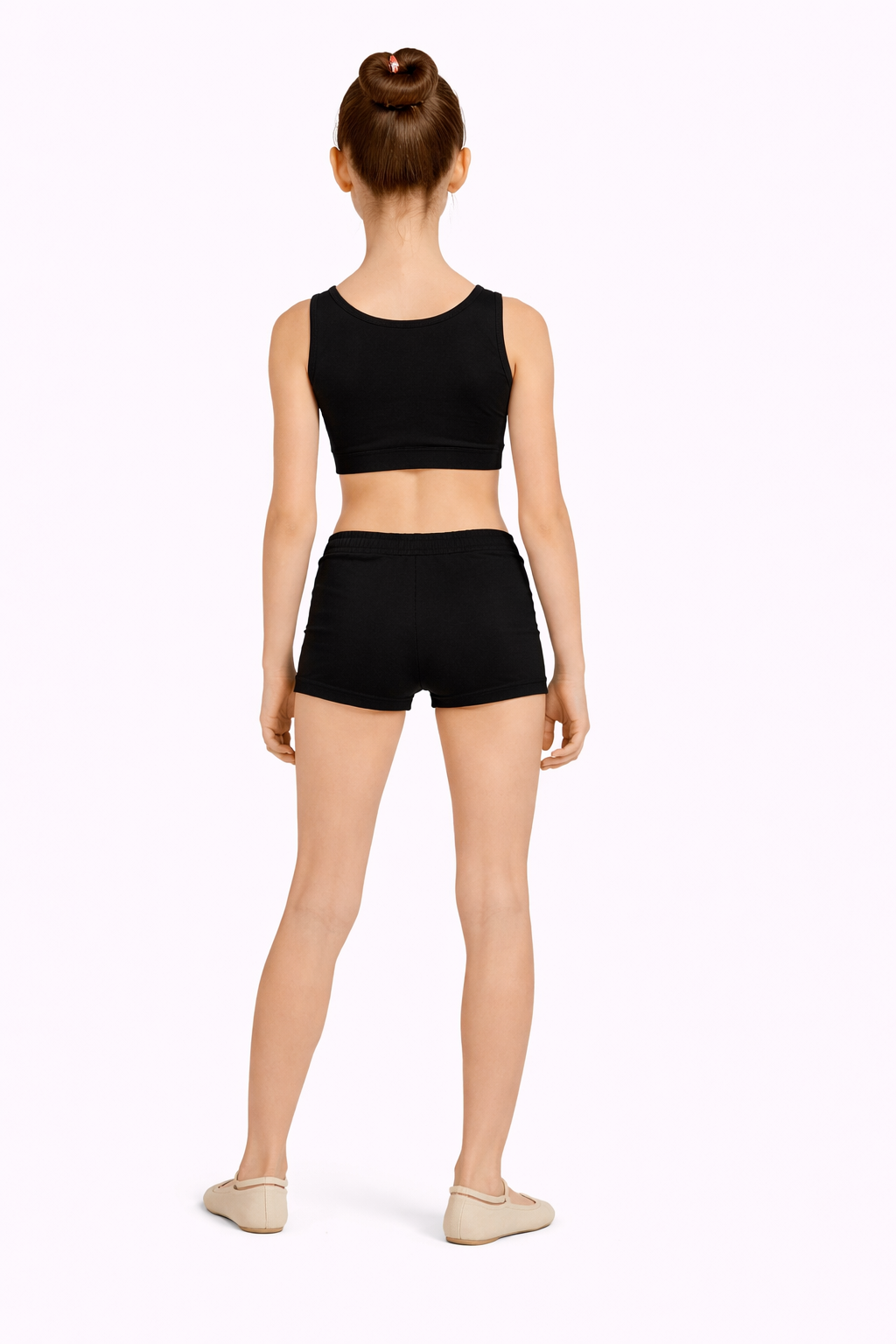 SHORT DANZA LYCRA NERO BAMBINA